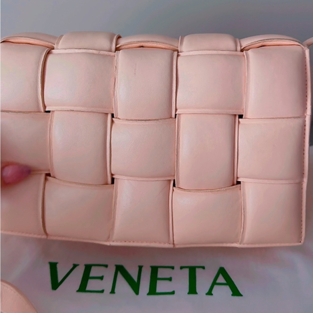 Bottega Veneta Padded Cassette in Peach - Picture 3 of 10